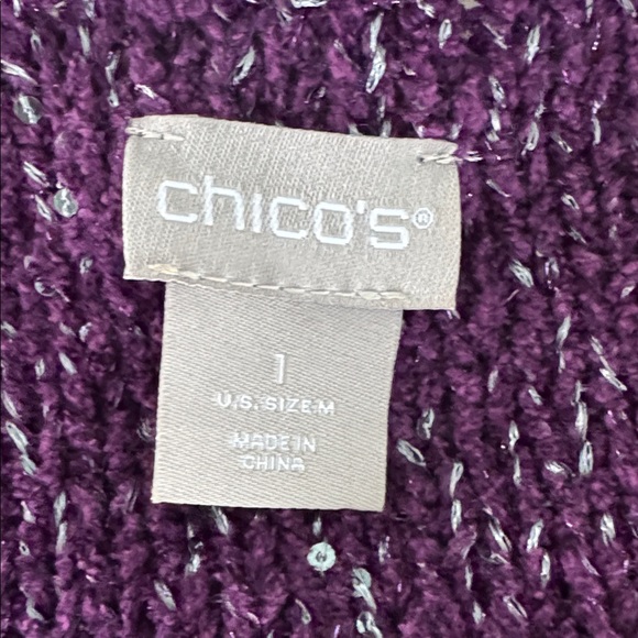 Holiday Day sparkle - Chico purple/metallic sweater - Picture 3 of 3